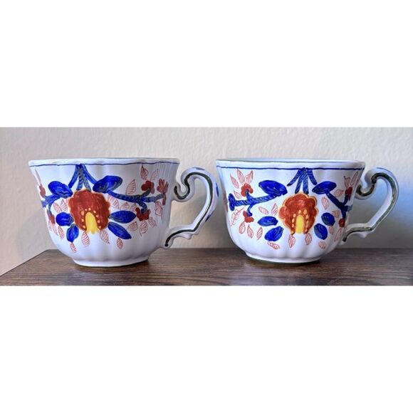 Vintage Tiffany & Co Hand Painted in Italy Tea/ Coffee Cups / Set of 2 - Picture 1 of 7
